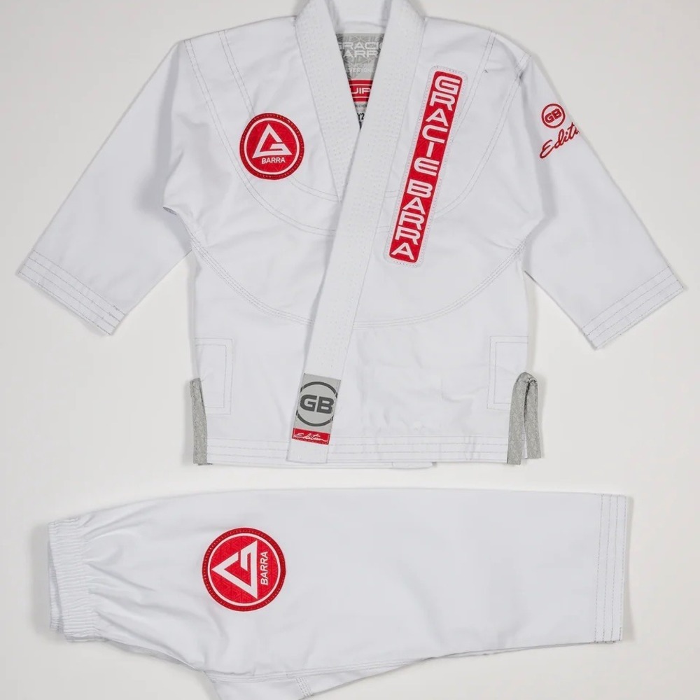 NEW Gracie Barra Kids Lite Ripstop Jiu Jitsu BJJ Kimono Gi Pants Belt Set Y5